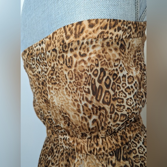 Mini Animal Print Dress With Maxi Sheer Overlay - Picture 12 of 12